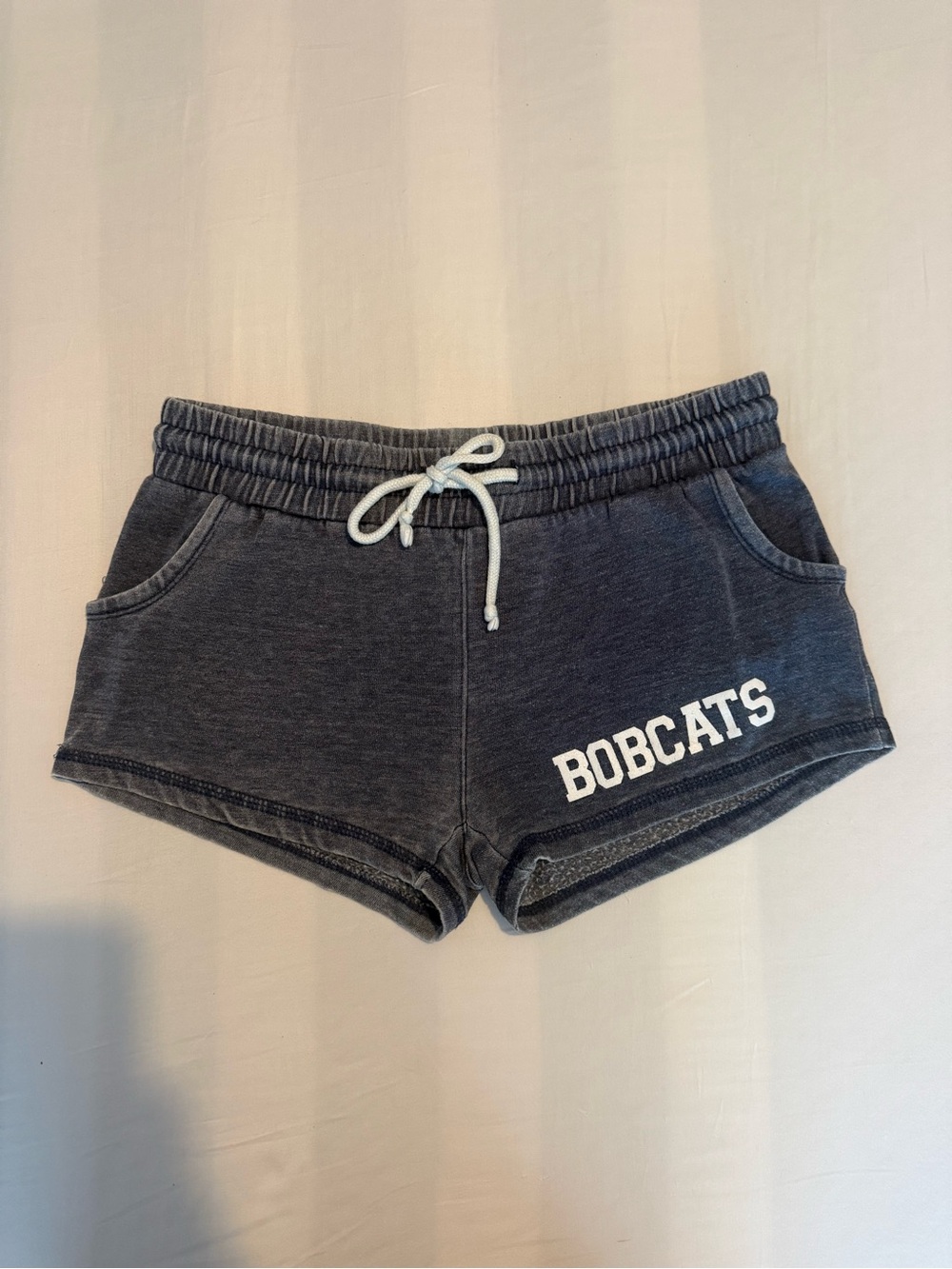 boxercraft Heathered Blue Lounge Shorts with White Drawstring